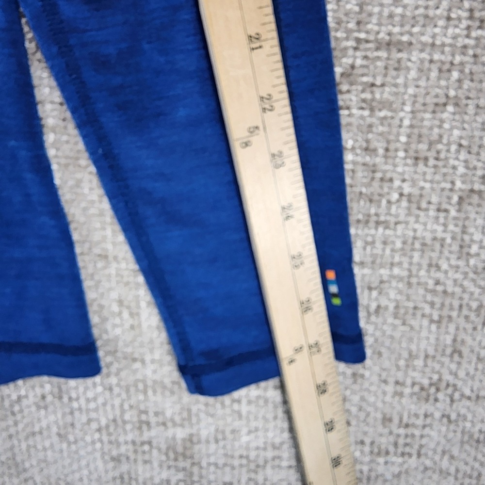 Smartwool Long Sleeve Baselayer Shirt Mens L Blue 100% Merino Wool Tee Top - Picture 7 of 12